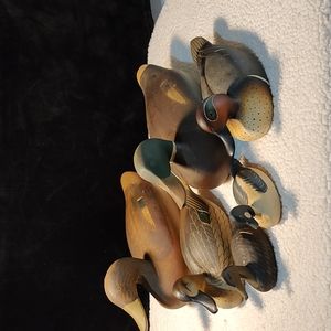 Hand craved ducks from 1971.signed by artist